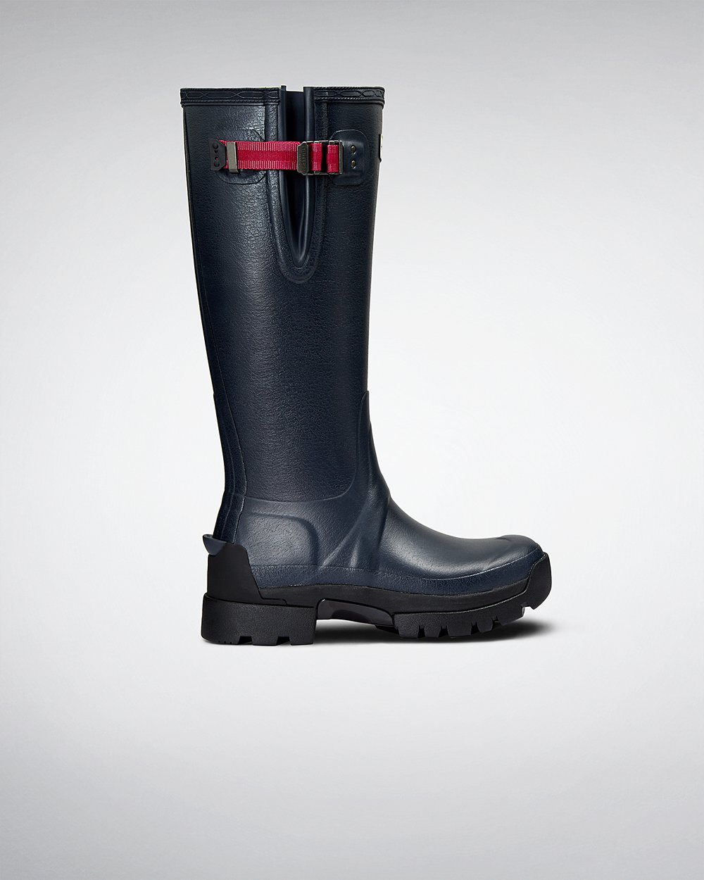 Galochas Altas Hunter Feminina Azul Marinho - Balmoral Side Adjustable 3Mm Neoprene - 48LFYQSMD